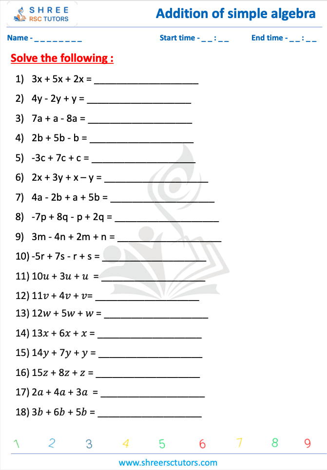 worksheets